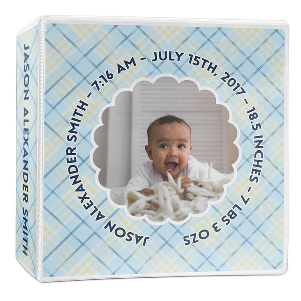 Custom Baby Boy Photo 3-Ring Binder - 2 inch (Personalized)