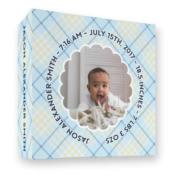 Custom Baby Boy Photo 3 Ring Binder - Full Wrap - 3"