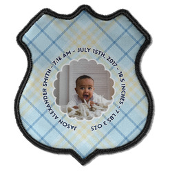 Baby Boy Photo Iron On Shield Patch C