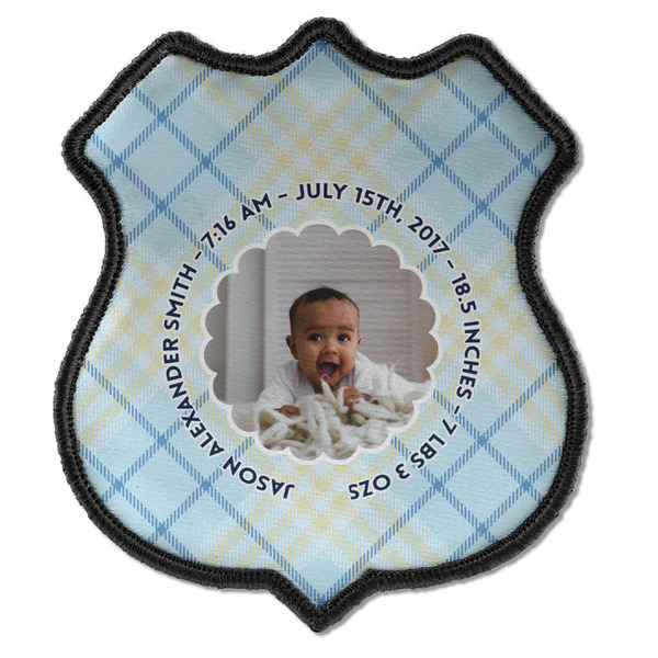 Custom Baby Boy Photo Iron On Shield Patch C