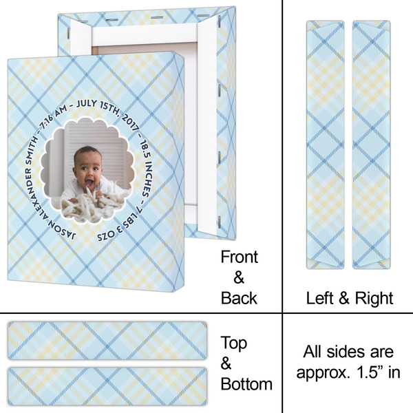 Baby Boy Photo 8x10 - Canvas Print - Approval