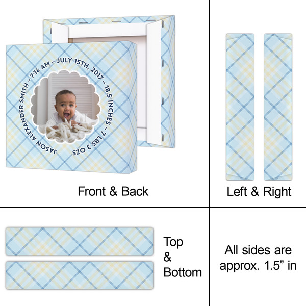 Baby Boy Photo 8x8 - Canvas Print - Approval