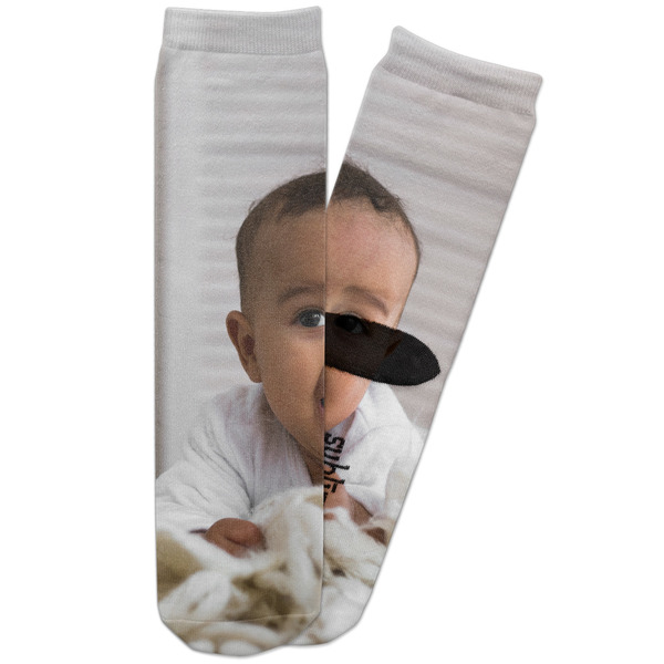 Custom Baby Boy Photo Adult Crew Socks