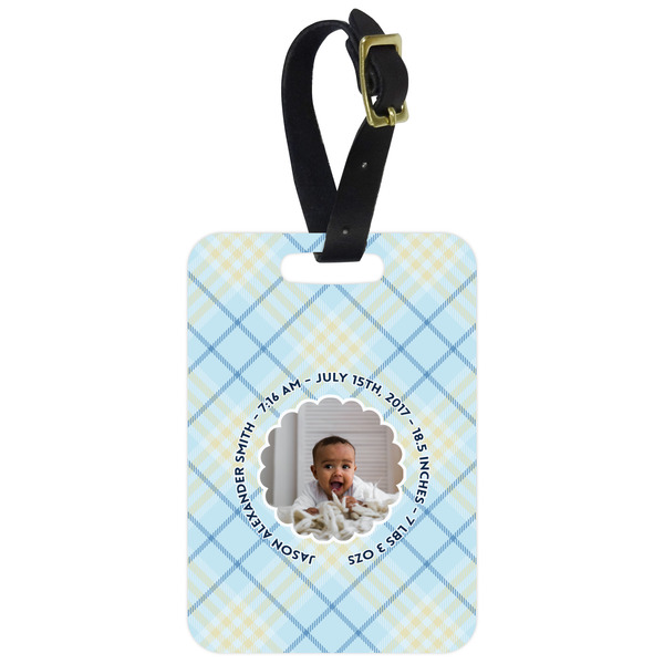Custom Baby Boy Photo Metal Luggage Tag