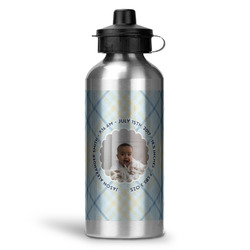 Baby Boy Photo Water Bottle - Aluminum - 20 oz (Personalized)