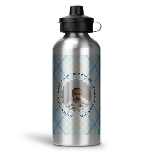 Custom Baby Boy Photo Water Bottle - Aluminum - 20 oz (Personalized)