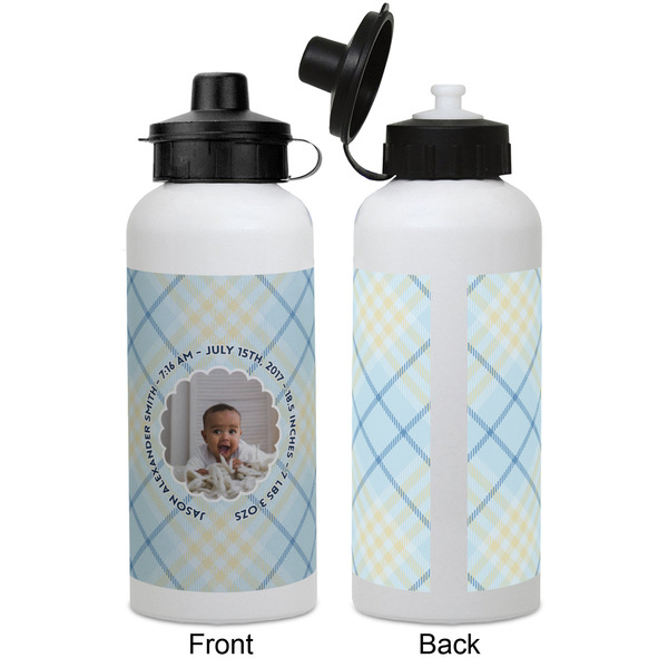 Baby Boy Photo Aluminum Water Bottle - White APPROVAL
