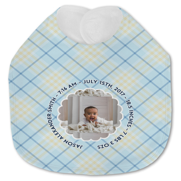 Custom Baby Boy Photo Jersey Knit Baby Bib