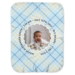 Baby Boy Photo Baby Swaddling Blanket (Personalized)