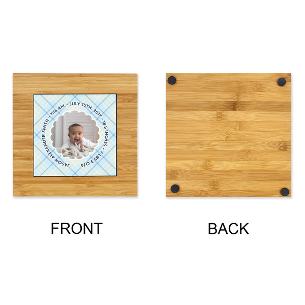 Baby Boy Photo Bamboo Trivet with 6" Tile - APPROVAL