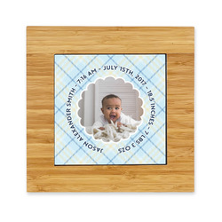 Baby Boy Photo Bamboo Trivet with Ceramic Tile Insert