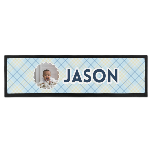 Custom Baby Boy Photo Bar Mat - Large