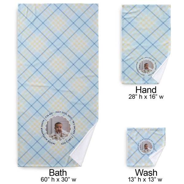Baby Boy Photo Bath Towel Sets - 3-piece - Approval