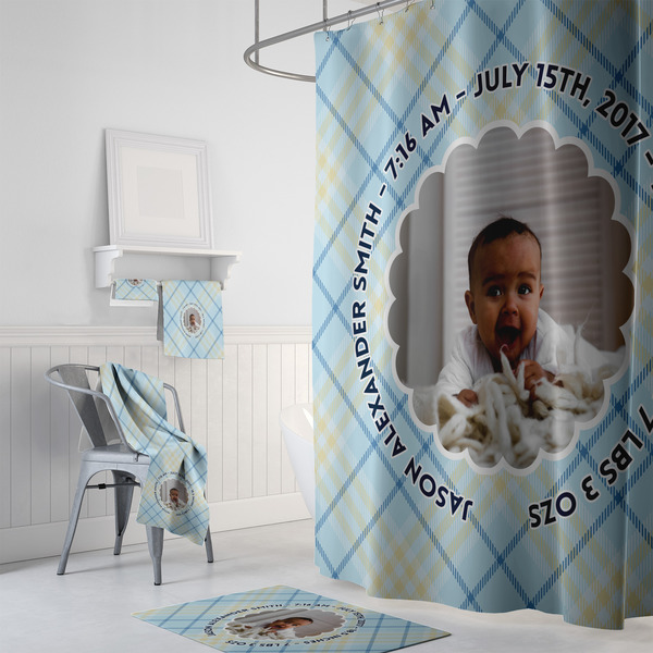 Baby Boy Photo Bath Towel Sets - 3-piece - In Context