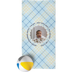 Baby Boy Photo Beach Towel (Personalized)