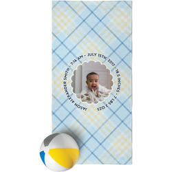 Baby Boy Photo Beach Towel (Personalized)