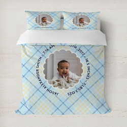 Baby Boy Photo Duvet Cover Set - Full / Queen (Personalized)