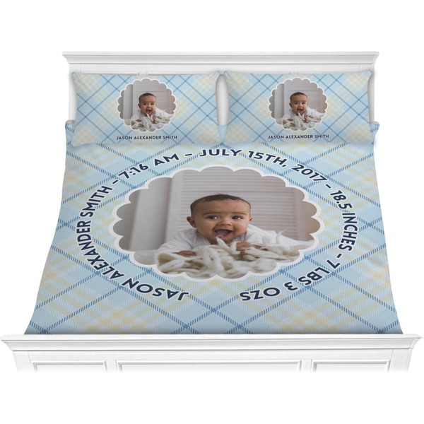 Custom Baby Boy Photo Comforter Set - King (Personalized)