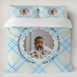 Baby Boy Photo Duvet Cover Set - King (Personalized)
