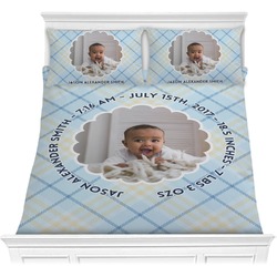 Baby Boy Photo Comforter Set - Full / Queen (Personalized)