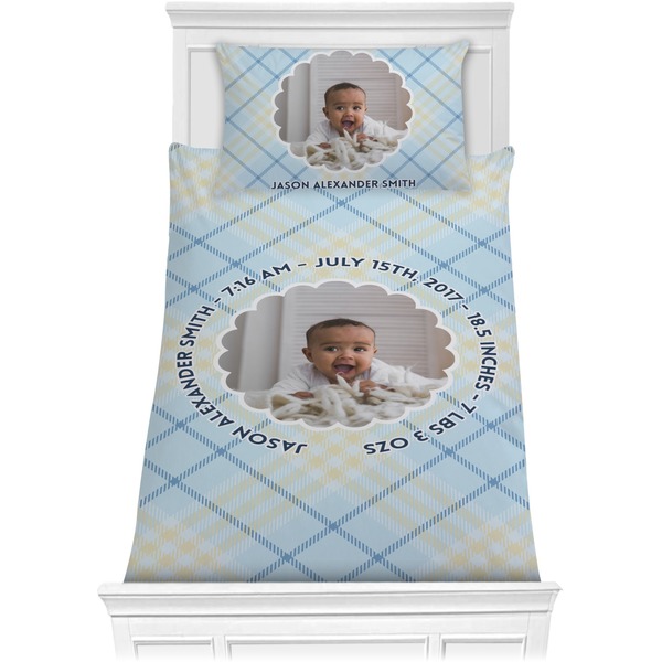 Custom Baby Boy Photo Comforter Set - Twin (Personalized)