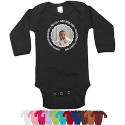 Baby Boy Photo Long Sleeves Bodysuit - 12 Colors (Personalized)