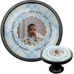 Baby Boy Photo Cabinet Knob (Black) (Personalized)
