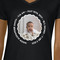 Baby Boy Photo Black V-Neck T-Shirt on Model - CloseUp