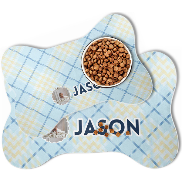 Baby Boy Photo Bone Shaped Dog Mats - MAIN
