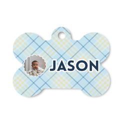 Baby Boy Photo Bone Shaped Dog ID Tag - Small