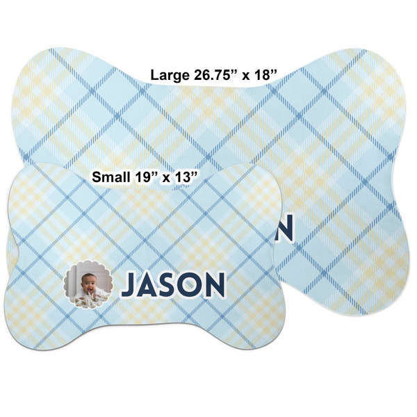 Baby Boy Photo Bone Shaped Mat Comparison