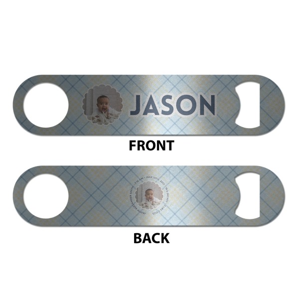Baby Boy Photo Bottle Opener - Front & Back