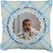 Baby Boy Photo Burlap Pillow 16"