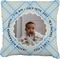 Baby Boy Photo Burlap Pillow 18"
