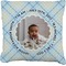 Baby Boy Photo Faux-Linen Throw Pillow 26" (Personalized)