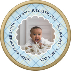 Baby Boy Photo Cabinet Knob - Gold
