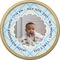 Baby Boy Photo Cabinet Knob - Gold - Front