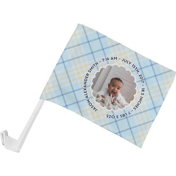 Custom Baby Boy Photo Car Flag - Small