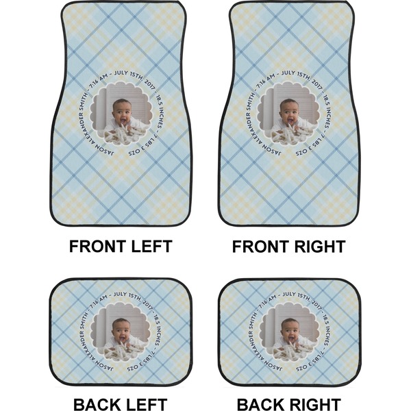 Baby Boy Photo Car Floor Mats Set (2F + 2B)