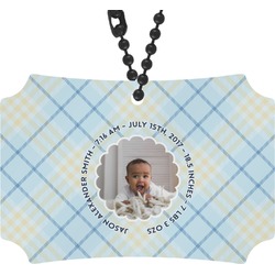 Baby Boy Photo Rear View Mirror Ornament (Personalized)
