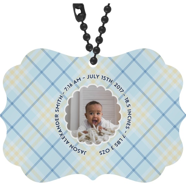 Custom Baby Boy Photo Rear View Mirror Charm (Personalized)