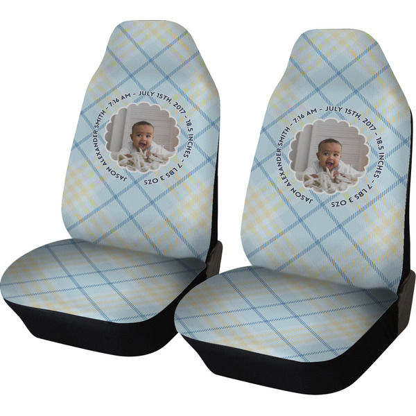 Custom Baby Boy Photo Car Seat Covers (Set of Two) (Personalized)
