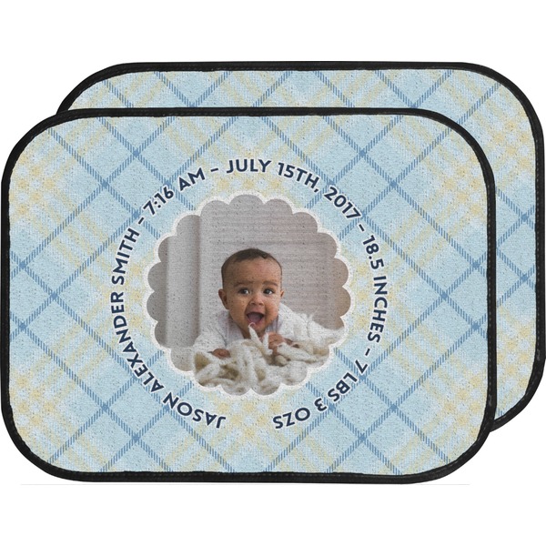 Custom Baby Boy Photo Car Floor Mats (Back Seat) (Personalized)