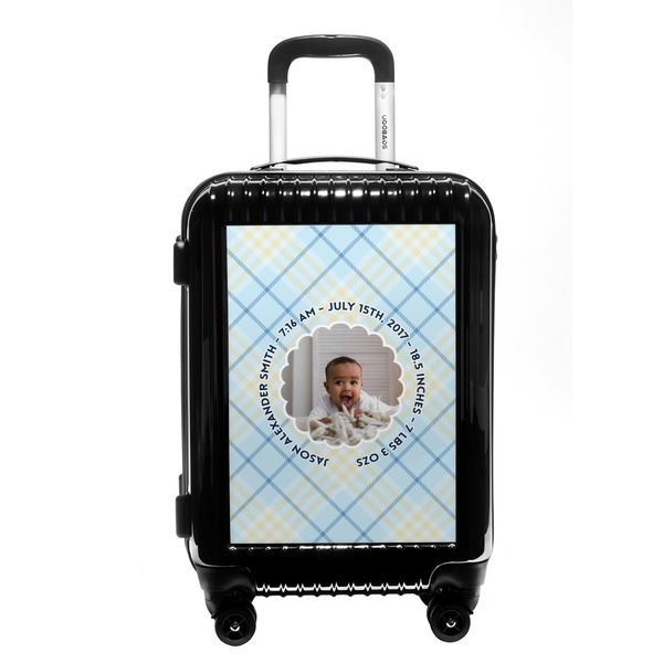 Custom Baby Boy Photo Carry On Hard Shell Suitcase (Personalized)