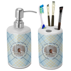 Baby Boy Photo Ceramic Bathroom Accessories Set