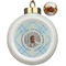 Baby Boy Photo Ceramic Ball Ornaments - Poinsettia Garland