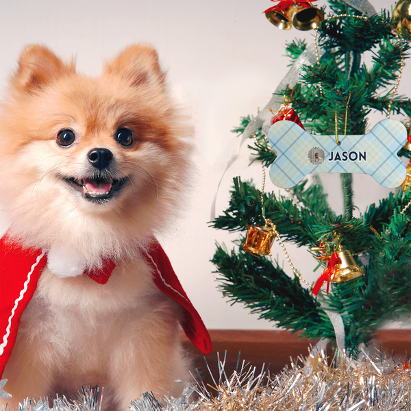 Baby Boy Photo Ceramic Flat Ornament - Bone (LIFESTYLE)