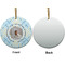 Baby Boy Photo Ceramic Flat Ornament - Circle Front & Back (APPROVAL)