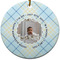 Baby Boy Photo Ceramic Flat Ornament - Circle (Front)