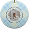 Baby Boy Photo Round Ceramic Ornament
